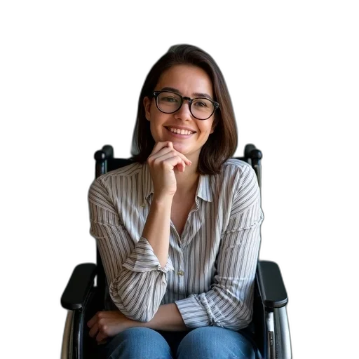 staff, face, woman, glasses transparent PNG cut-out