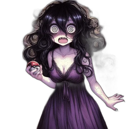 dress, mask, creature, hair transparent PNG cut-out