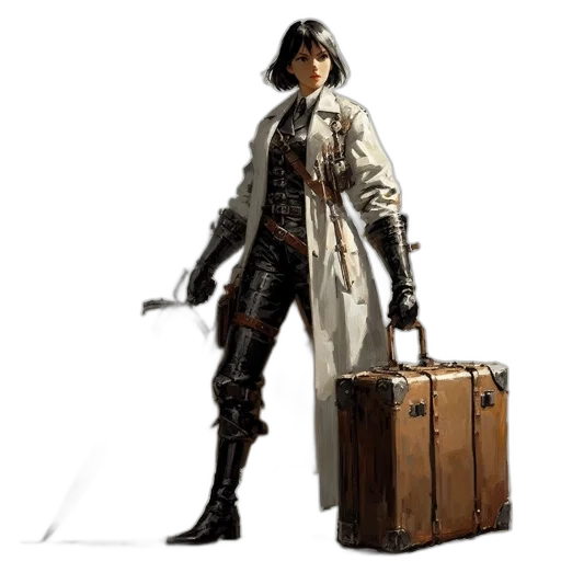 staff, jacket, concept art, fantasy art transparent PNG cut-out