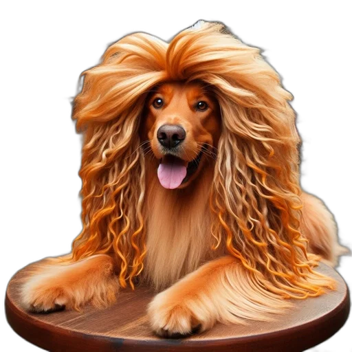 hair, animal, crown, staff transparent PNG cut-out