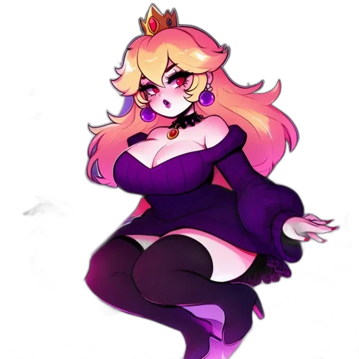 crown, dress, staff, creature transparent PNG cut-out