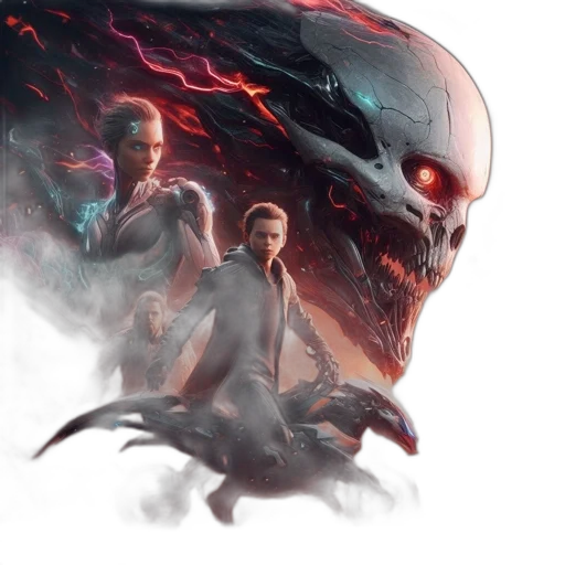 concept art, comic book art, cyberpunk, fantasy art transparent PNG cut-out