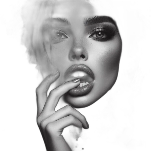 face, mask, jewelry, photorealistic transparent PNG cut-out