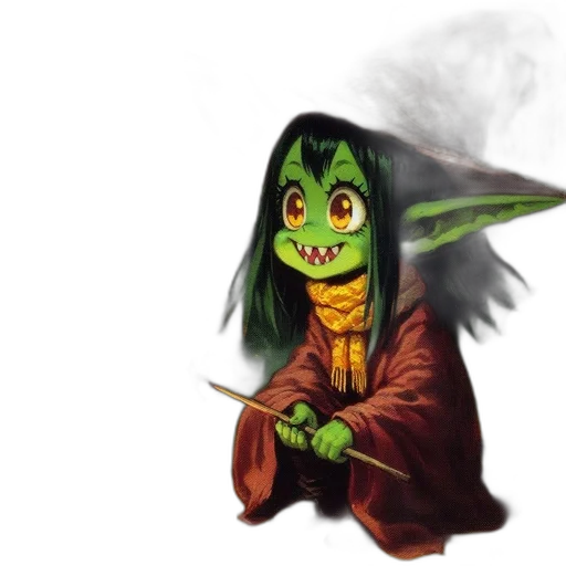 staff, mask, dragon, fantasy art transparent PNG cut-out