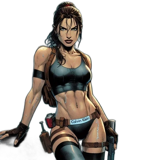 comic book art, concept art, cyberpunk, fantasy art transparent PNG cut-out