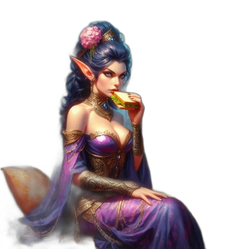dress, jewelry, crown, fantasy art transparent PNG cut-out