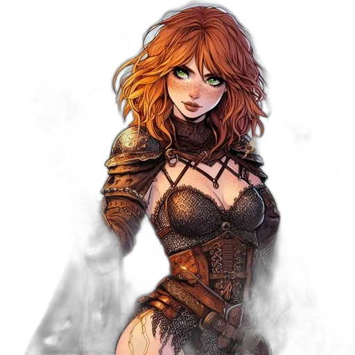dress, fantasy art, comic book art, concept art transparent PNG cut-out