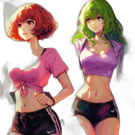 concept art, anime, watercolor, pixel art transparent PNG cut-out