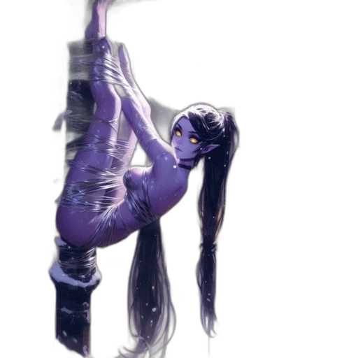 staff, hair, creature, weapon transparent PNG cut-out