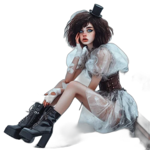 dress, shoes, concept art, photorealistic transparent PNG cut-out