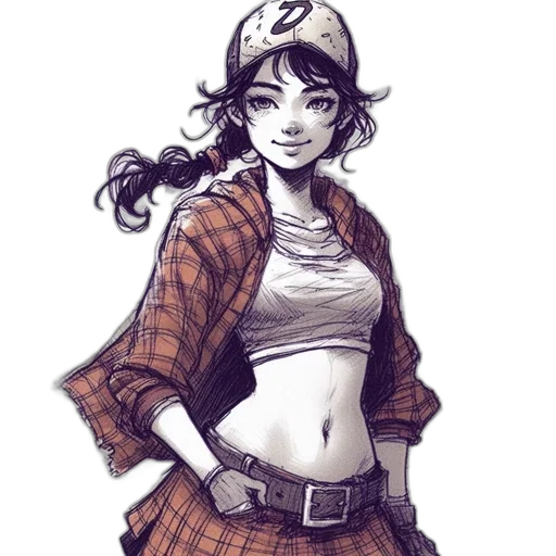 hat, jacket, comic book art, fantasy art transparent PNG cut-out
