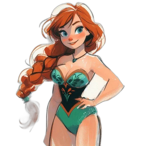 dress, concept art, cartoon, comic book art transparent PNG cut-out