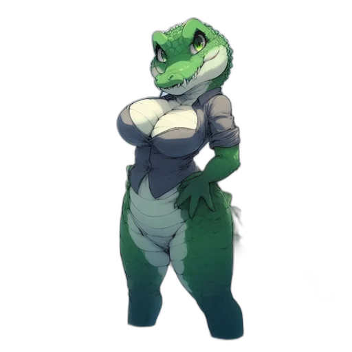dragon, creature, staff, dress transparent PNG cut-out
