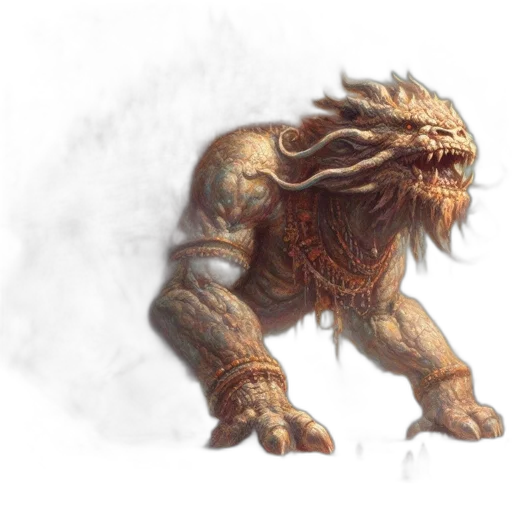 creature, dragon, animal, hair transparent PNG cut-out