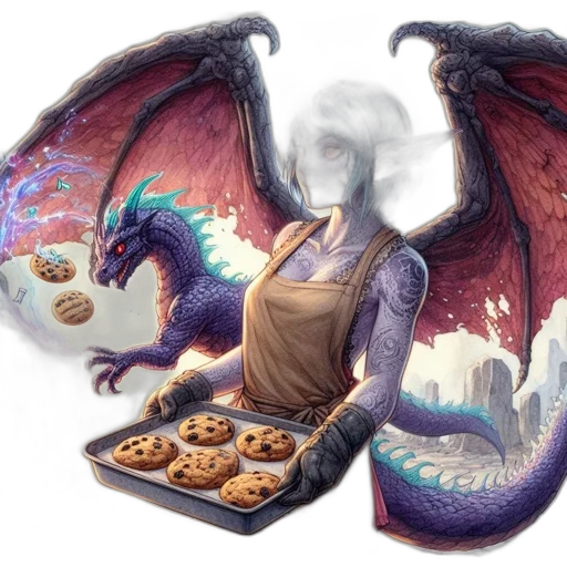dragon, food, fantasy art, concept art transparent PNG cut-out