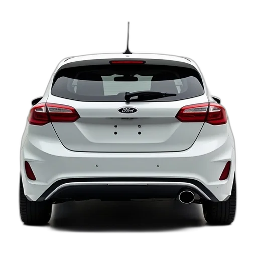 car, rear, view, white transparent PNG cut-out