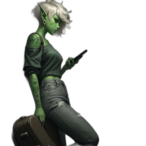 staff, jacket, weapon, robot transparent PNG cut-out
