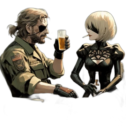 jacket, weapon, comic book art, concept art transparent PNG cut-out