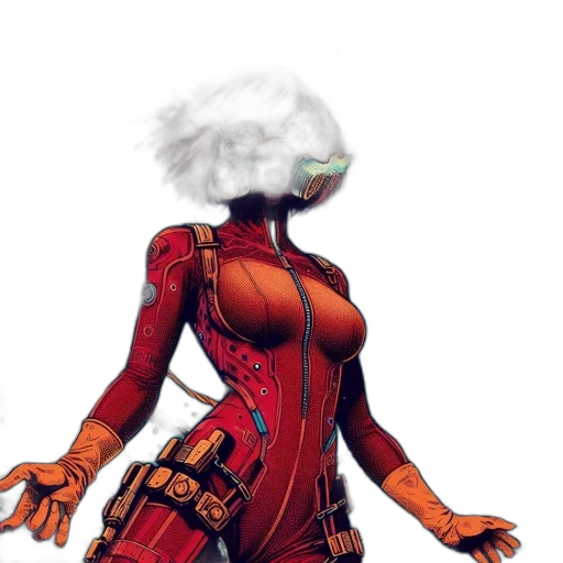 robot, mask, jacket, dress transparent PNG cut-out
