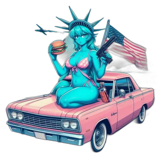car, robot, food, dress transparent PNG cut-out