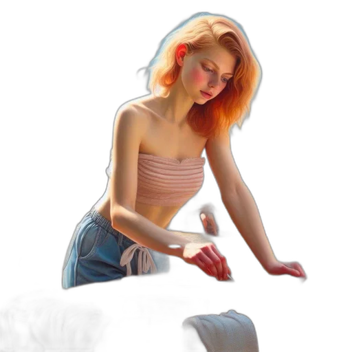 dress, bottle, photorealistic, oil painting transparent PNG cut-out