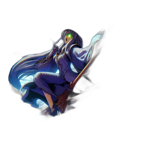 creature, staff, hair, weapon transparent PNG cut-out