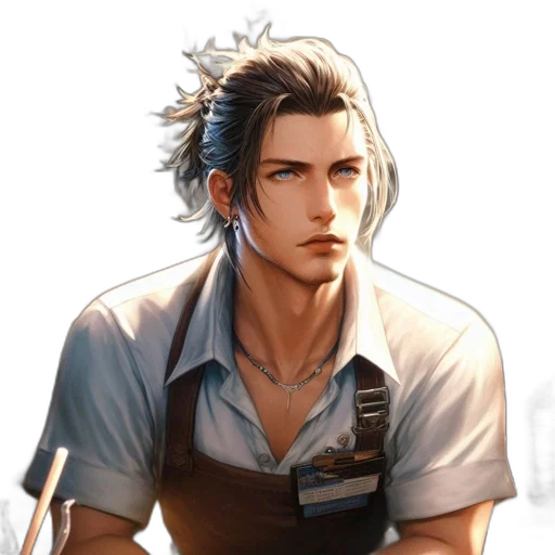 staff, face, weapon, hair transparent PNG cut-out