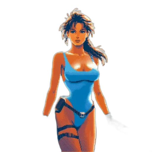 dress, comic book art, concept art, pixel art transparent PNG cut-out