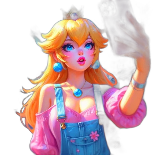 staff, dress, jewelry, vaporwave transparent PNG cut-out