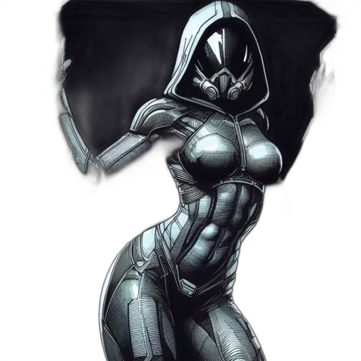 robot, mask, concept art, comic book art transparent PNG cut-out