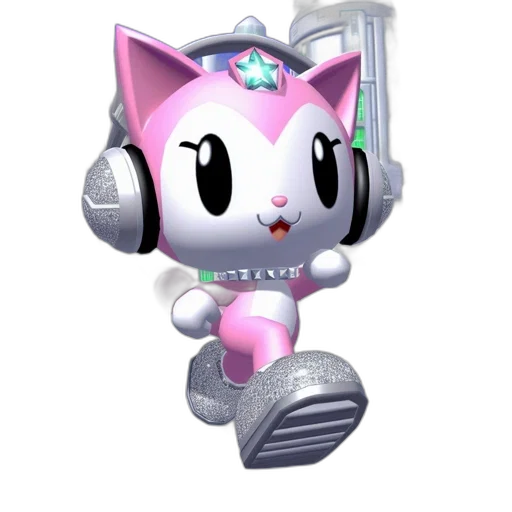 robot, staff, weapon, vaporwave transparent PNG cut-out