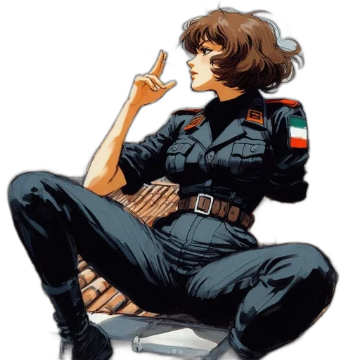 jacket, weapon, comic book art, concept art transparent PNG cut-out