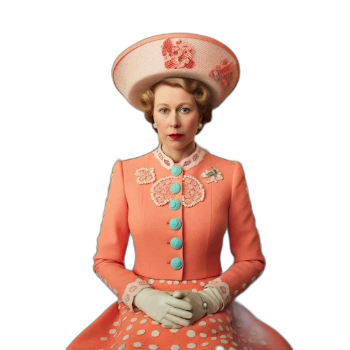 hat, crown, dress, staff transparent PNG cut-out