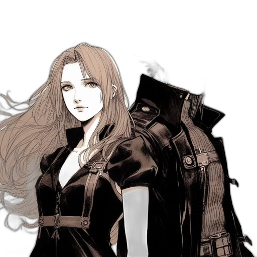 jacket, weapon, dress, concept art transparent PNG cut-out