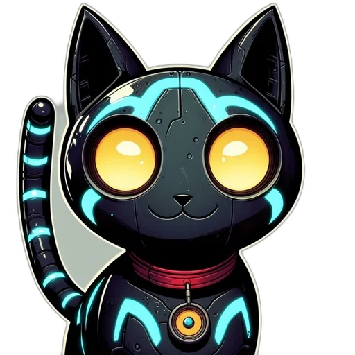 staff, robot, cyberpunk, anime transparent PNG cut-out