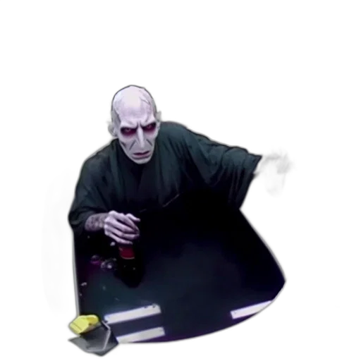 jacket, creature, staff, mask transparent PNG cut-out