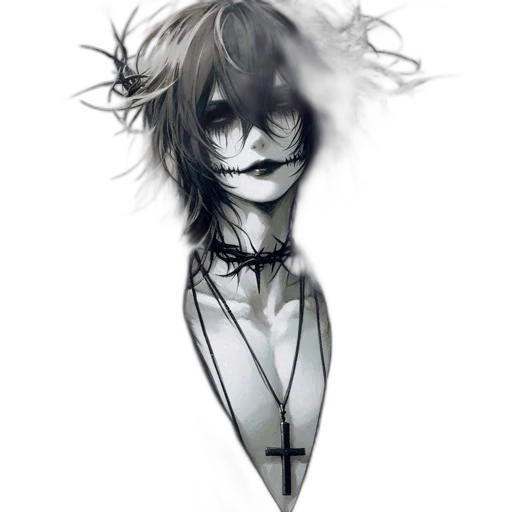 mask, face, creature, staff transparent PNG cut-out