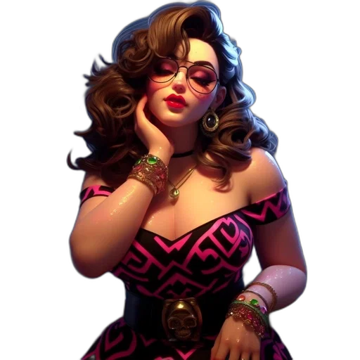 dress, jewelry, concept art, comic book art transparent PNG cut-out