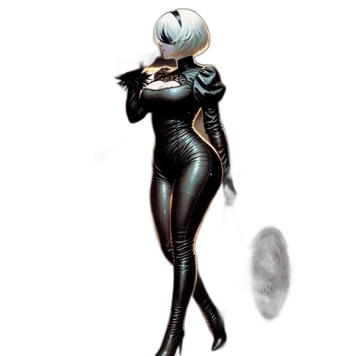 robot, dress, staff, concept art transparent PNG cut-out
