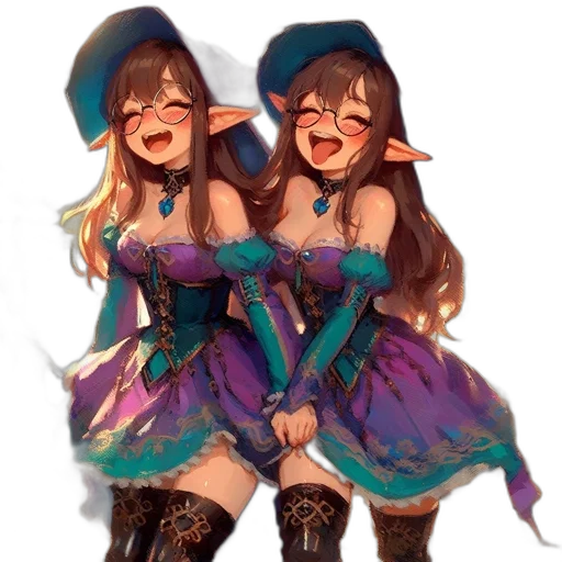 dress, hat, fantasy art, concept art transparent PNG cut-out