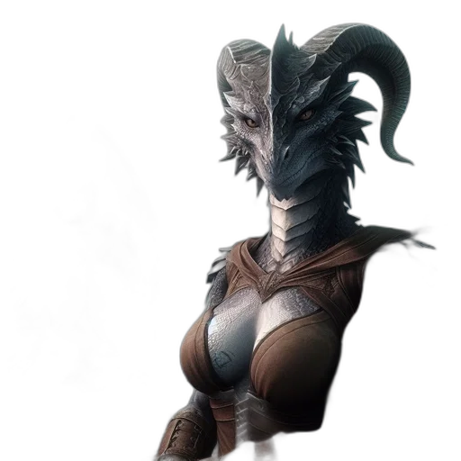 dragon, mask, creature, staff transparent PNG cut-out