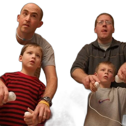 staff, two, men, three transparent PNG cut-out