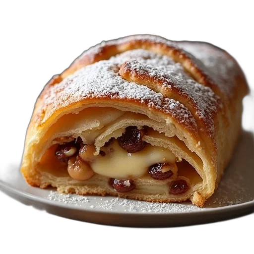 food, photorealistic, apple, strudel transparent PNG cut-out