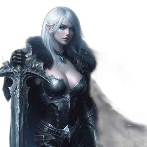 sword, weapon, dress, fantasy art transparent PNG cut-out