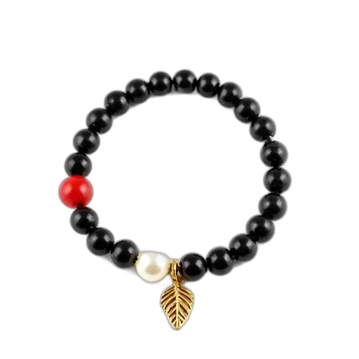 jewelry, black, bracelet, red transparent PNG cut-out