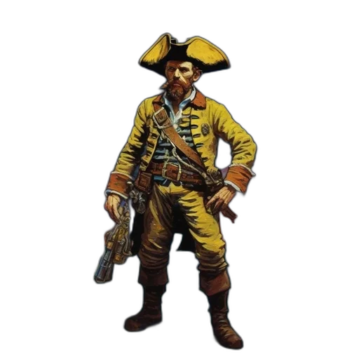 staff, weapon, jacket, hat transparent PNG cut-out