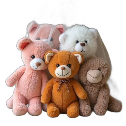 3d render, bag, stuffed, toy transparent PNG cut-out