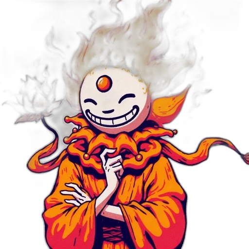 mask, jacket, staff, creature transparent PNG cut-out
