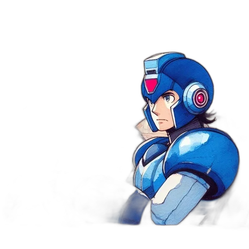 robot, face, concept art, pixel art transparent PNG cut-out