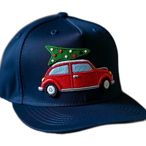 hat, car, 3d render, navy transparent PNG cut-out